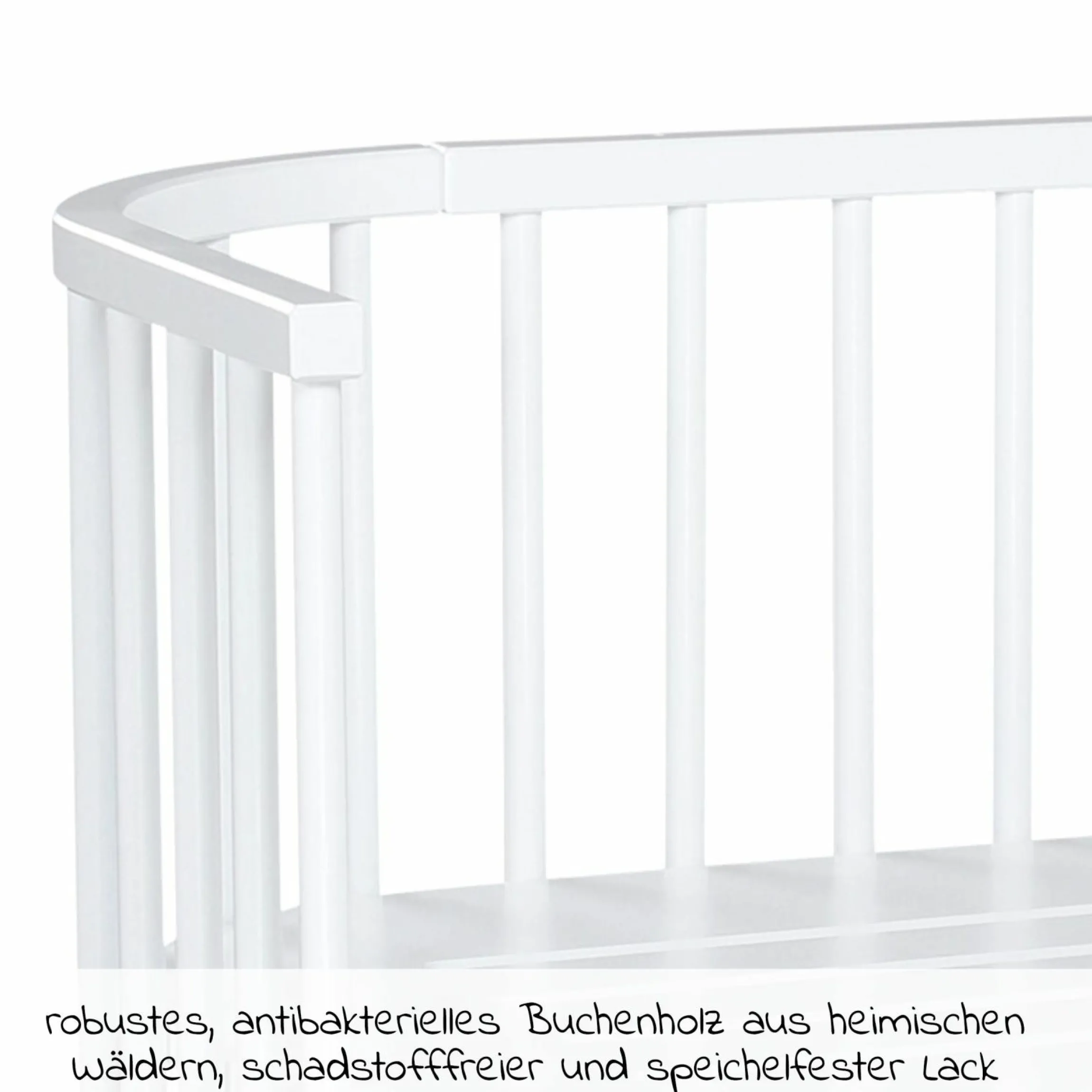 Beistellbett Boxspring - Weiß lackiert - Kollektion 2024