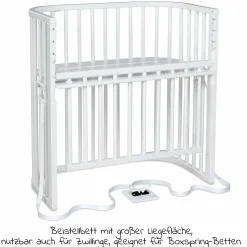 Beistellbett Boxspring Comfort Plus - Weiß lackiert - Kollektion 2024