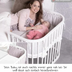 Beistellbett Boxspring Comfort Plus - Weiß lackiert - Kollektion 2024