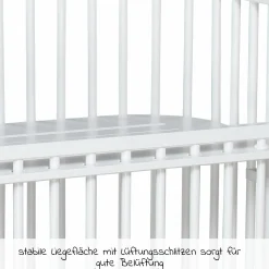 Beistellbett Boxspring Comfort Plus - Weiß lackiert - Kollektion 2024