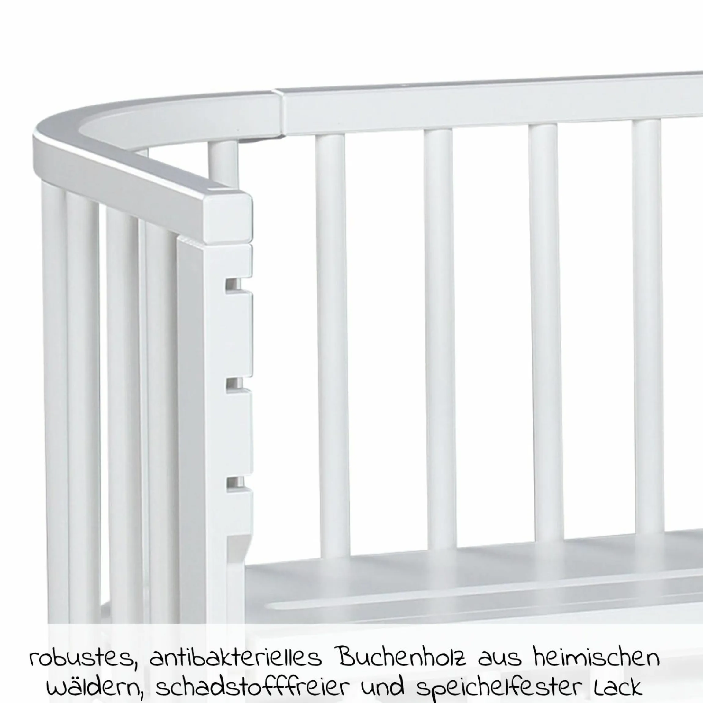 Beistellbett Boxspring Comfort Plus - Weiß lackiert - Kollektion 2024