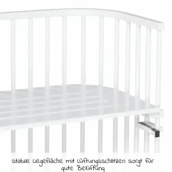 Beistellbett Boxspring inkl. Gratis Matratze Classic Soft - Weiß lackiert - Kollektion 2024