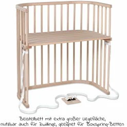 Beistellbett Boxspring inkl. Gratis Matratze Classic Soft - Natur unbehandelt - Kollektion 2024