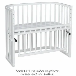 Beistellbett Maxi Comfort Plus - Weiß lackiert - Kollektion 2024