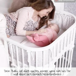 Beistellbett Maxi Comfort Plus - Weiß lackiert - Kollektion 2024