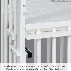 Beistellbett Maxi Comfort Plus - Weiß lackiert - Kollektion 2024