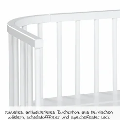 Beistellbett Maxi extra Groß - auch für Zwillinge - Weiß lackiert - Kollektion 2024