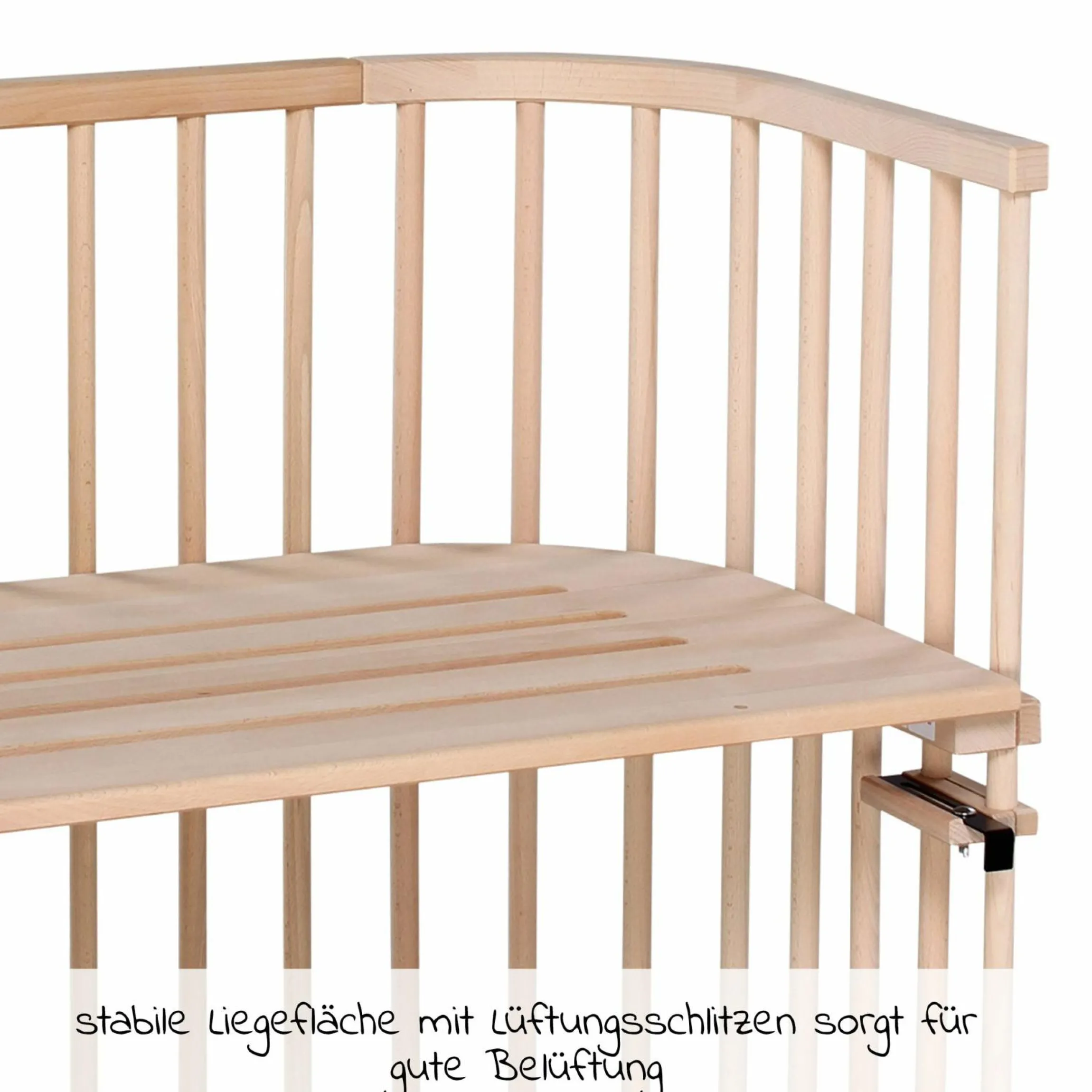 Beistellbett Maxi extra Groß - auch für Zwillinge - Natur unbehandelt - Kollektion 2024