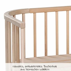 Beistellbett Maxi extra Groß - auch für Zwillinge - Natur unbehandelt - Kollektion 2024