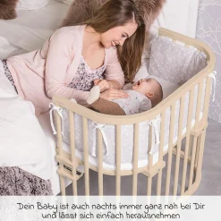 Beistellbett Original - Beige lackiert - Kollektion 2024