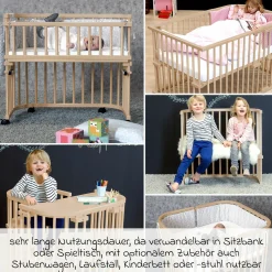 Beistellbett Original - Natur lackiert - Kollektion 2024