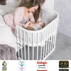 Beistellbett Original - Weiß lackiert - Kollektion 2024