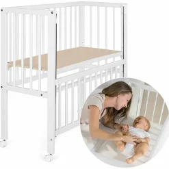Beistellbett Premium Vario 2in1 - (auch für Boxspringbetten) - Weiß