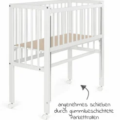 Beistellbett Premium Vario 2in1 - (auch für Boxspringbetten) - Weiß