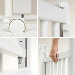 Beistellbett Premium Vario 2in1 - (auch für Boxspringbetten) - Weiß