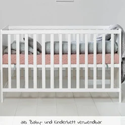 Beistellbett und Kinderbett Hamburg 60 x 120 cm - Weiß