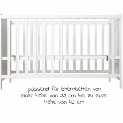Beistellbett und Kinderbett Hamburg 60 x 120 cm - Weiß