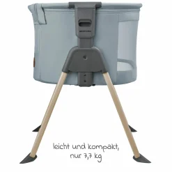 Beistellbettchen Tori Beyond Eco Care ab Geburt - 6 Monate inkl. Matratze & Tragetasche - Grey - Kollektion 2025