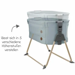 Beistellbettchen Tori Beyond Eco Care ab Geburt - 6 Monate inkl. Matratze & Tragetasche - Grey - Kollektion 2025