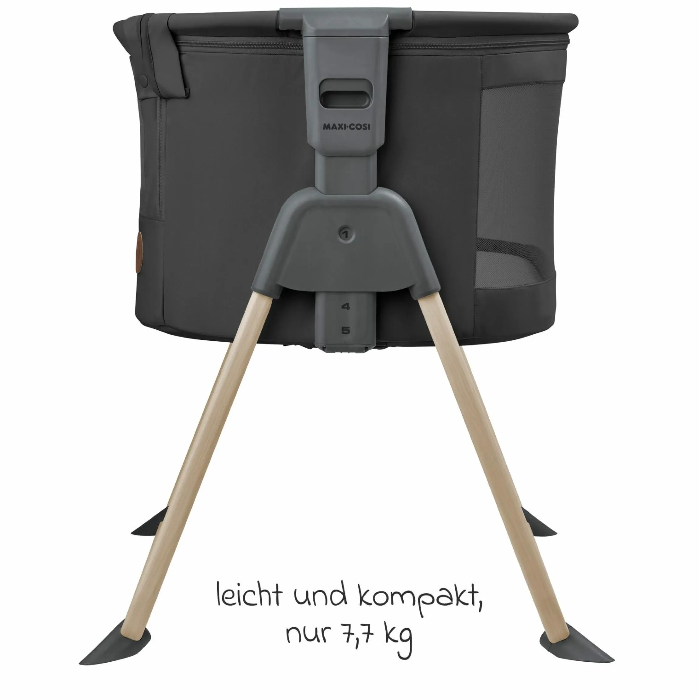 Beistellbettchen Tori Beyond Eco Care ab Geburt - 6 Monate inkl. Matratze & Tragetasche - Graphite - Kollektion 2025