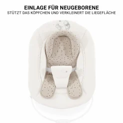 Beta Plus Dark Grey 5-tlg. Newborn Set - Hochstuhl + 2in1 Neugeborenen-Aufsatz & Wippe + Essbrett + Sitzkissen - Disney - Winnie the Pooh Beige