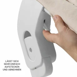 Beta Plus White 5-tlg. Newborn Set - Hochstuhl + 2in1 Neugeborenen-Aufsatz & Wippe + Essbrett + Sitzkissen - Disney - Winnie the Pooh Beige