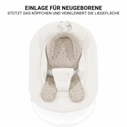 Beta Plus White 5-tlg. Newborn Set - Hochstuhl + 2in1 Neugeborenen-Aufsatz & Wippe + Essbrett + Sitzkissen - Disney - Winnie the Pooh Beige