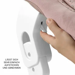 Beta Plus White 5-tlg. Newborn Set - Hochstuhl + 2in1 Neugeborenen-Aufsatz & Wippe + Essbrett + Sitzkissen - Disney - Bambi Rose