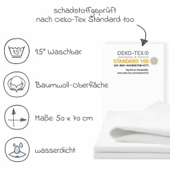 Betteinlage wasserdicht & atmungsaktiv - 50 x 70 cm