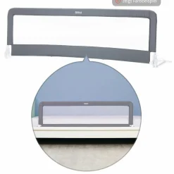 Bettgitter Emma klappbar für Standart & Boxspringbetten 150 x 50 cm - Grau