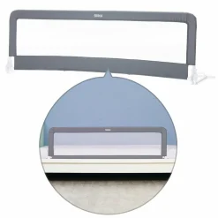 Bettgitter klappbar für Standard & Boxspringbetten 150 x 50 cm - Grau