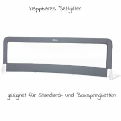 Bettgitter klappbar für Standard & Boxspringbetten 150 x 50 cm - Grau