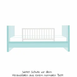 Bettgitter Lea aus massivem Buchenholz 100 x 45 cm - Weiß