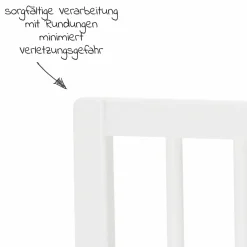 Bettgitter Lea aus massivem Buchenholz 100 x 45 cm - Weiß