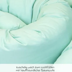Bettschlange 180 cm - uni Aqua Mint
