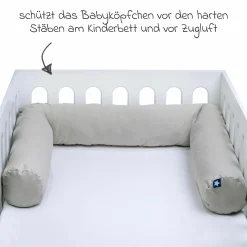 Bettschlange 180 cm - uni Taupe