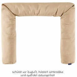 Bettschlange / Schlummer-Lounge Musselin 180 cm - Sand-Beige