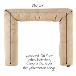 Bettschlange / Schlummer-Lounge Musselin 180 cm - Sand-Beige