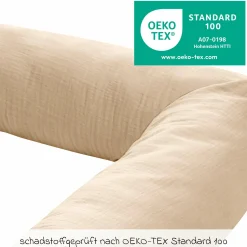 Bettschlange / Schlummer-Lounge Musselin 180 cm - Sand-Beige