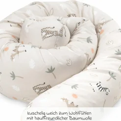 Bettschlange Jersey 180 cm - Savanne Beige