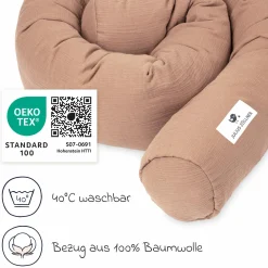 Bettschlange Musselin 180 cm - Dune
