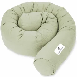 Bettschlange Musselin 180 cm - Lime