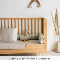 Bettschlange Musselin 180 cm - Lime
