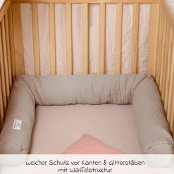 Bettschlange Waffelpique 180 cm - Nougat