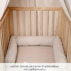 Bettschlange Waffelpique 180 cm - Seashell