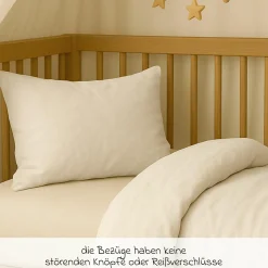 Bettwäsche 100 x 135 cm / 40 x 60 cm - Uni - Beige