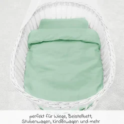 Bettwäsche 80 x 80 cm / 35 x 40 cm - Uni - Icegreen