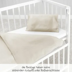 Bettwäsche 80 x 80 cm / 35 x 40 cm - Uni - Beige
