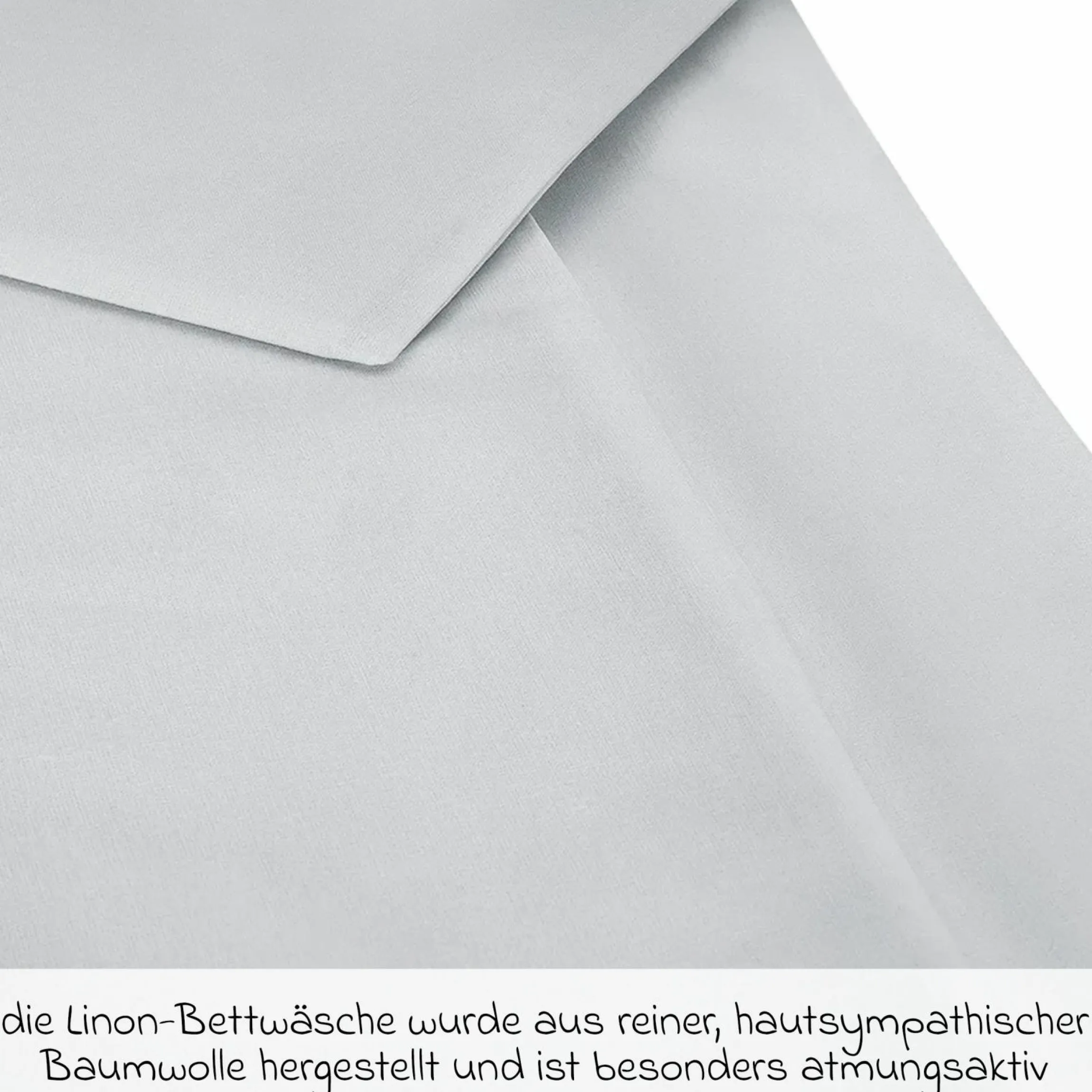 Bettwäsche 80 x 80 cm - Uni - Grau