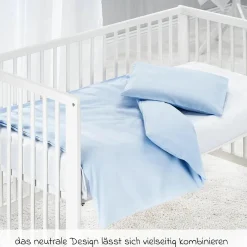 Bettwäsche 80 x 80 cm - Uni Hellblau